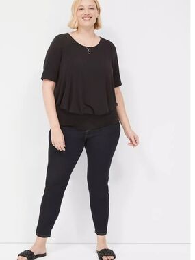 Black Layered Women's Top